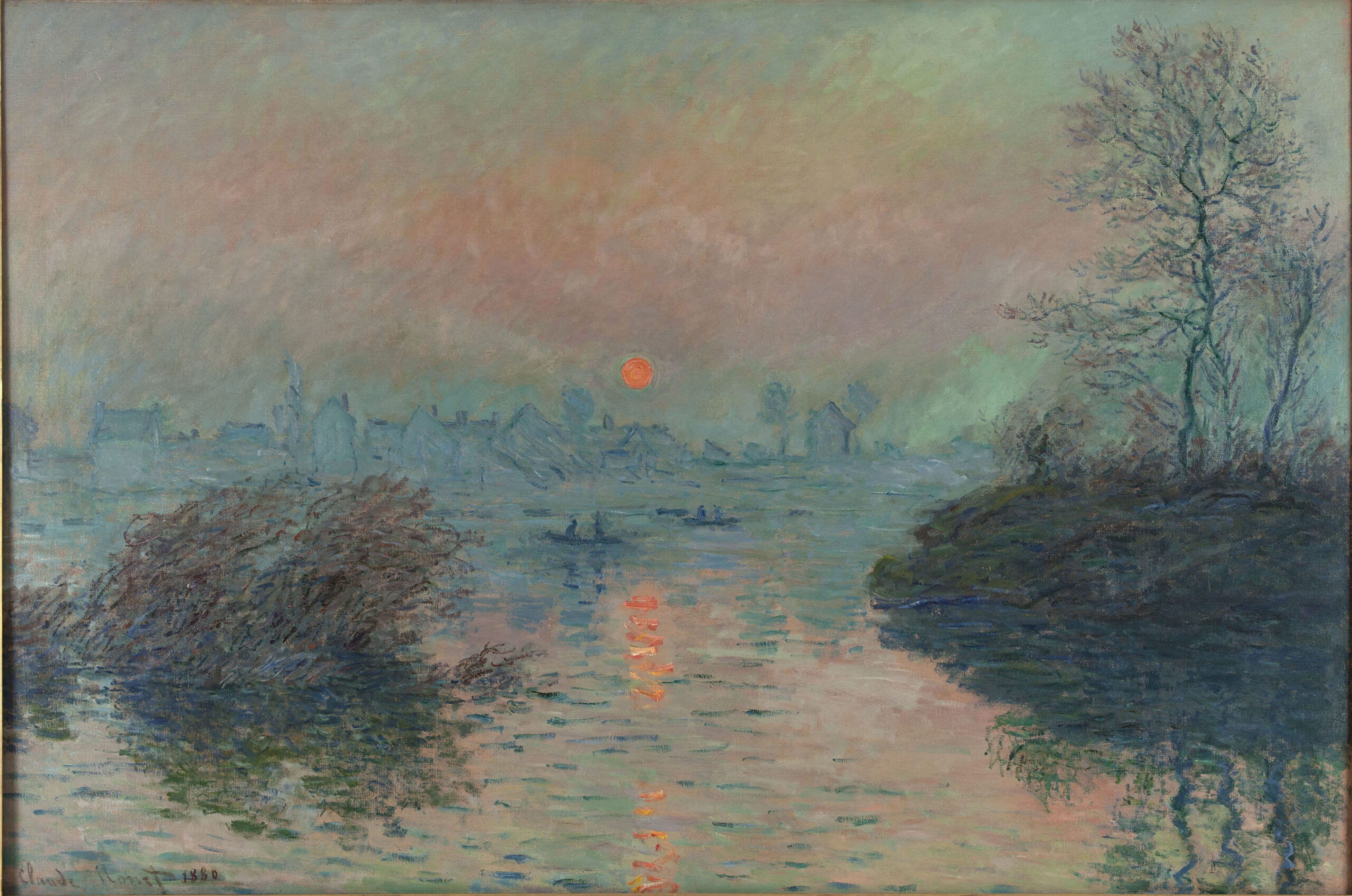 Soleil couchant à Lavacourt (détail)